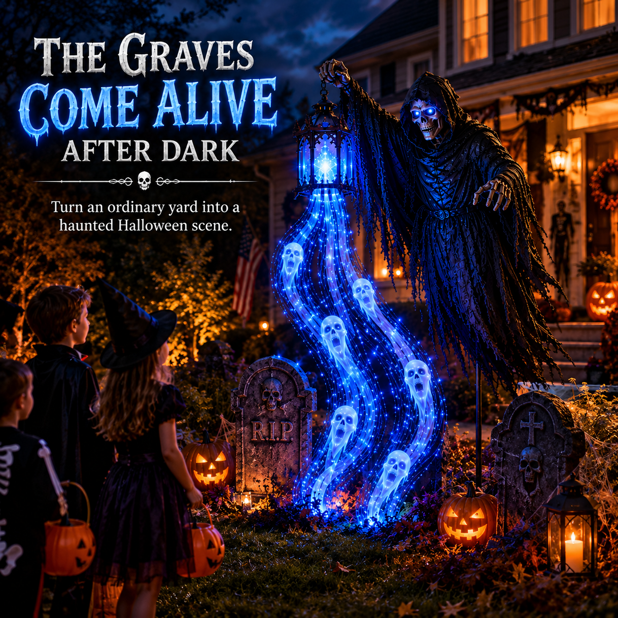 ⚡Halloween Soul Harvester Animated Garden Light