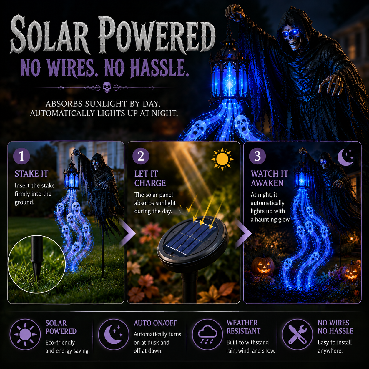 ⚡Halloween Soul Harvester Animated Garden Light