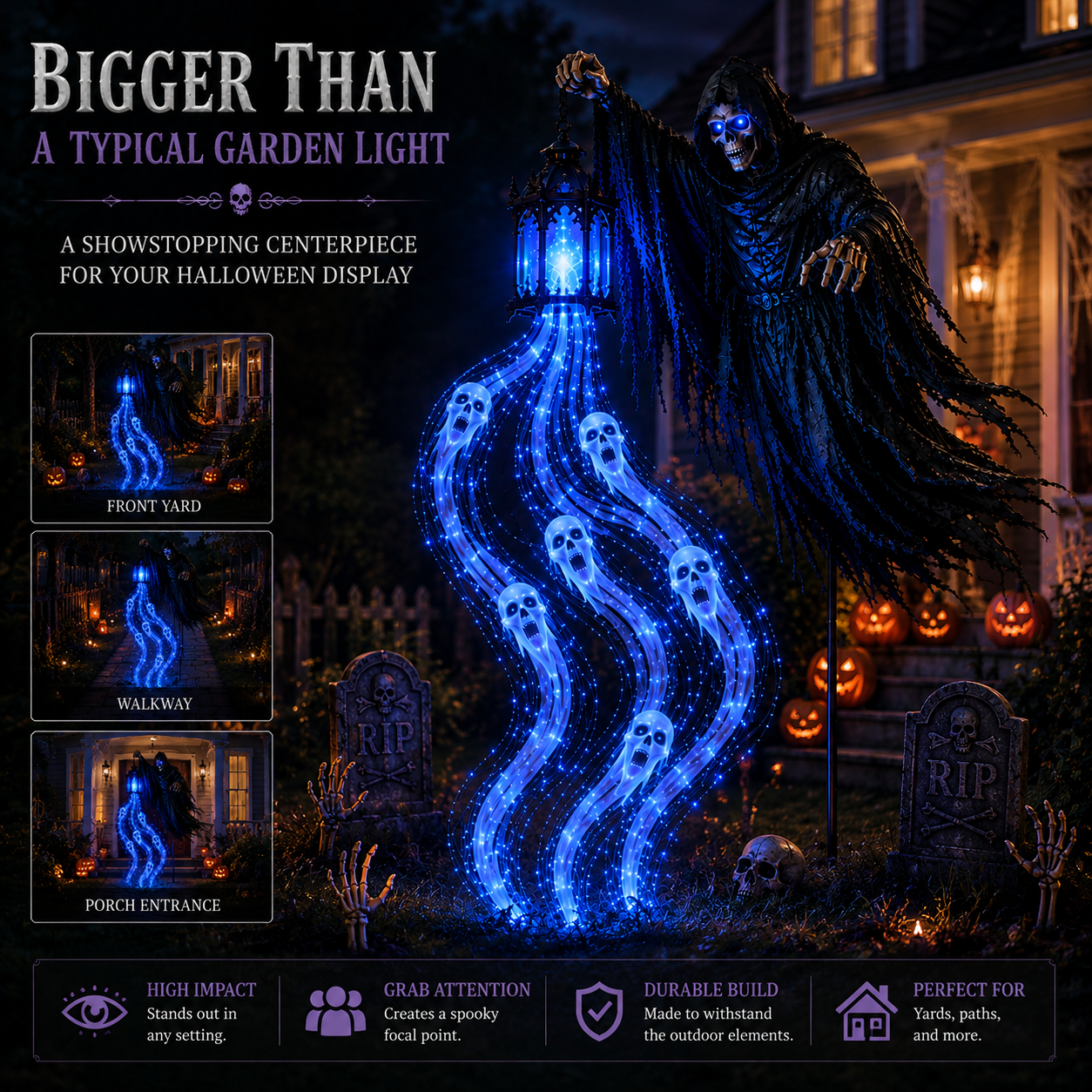 ⚡Halloween Soul Harvester Animated Garden Light