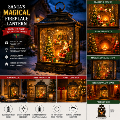 🎅 Santa’s Magical Fireplace Lantern-🎄 Bring the Magic of Christmas Home🎅