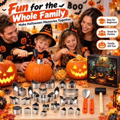🎃Halloween Pumpkin Carving Kit – 24-Piece Family DIY Set