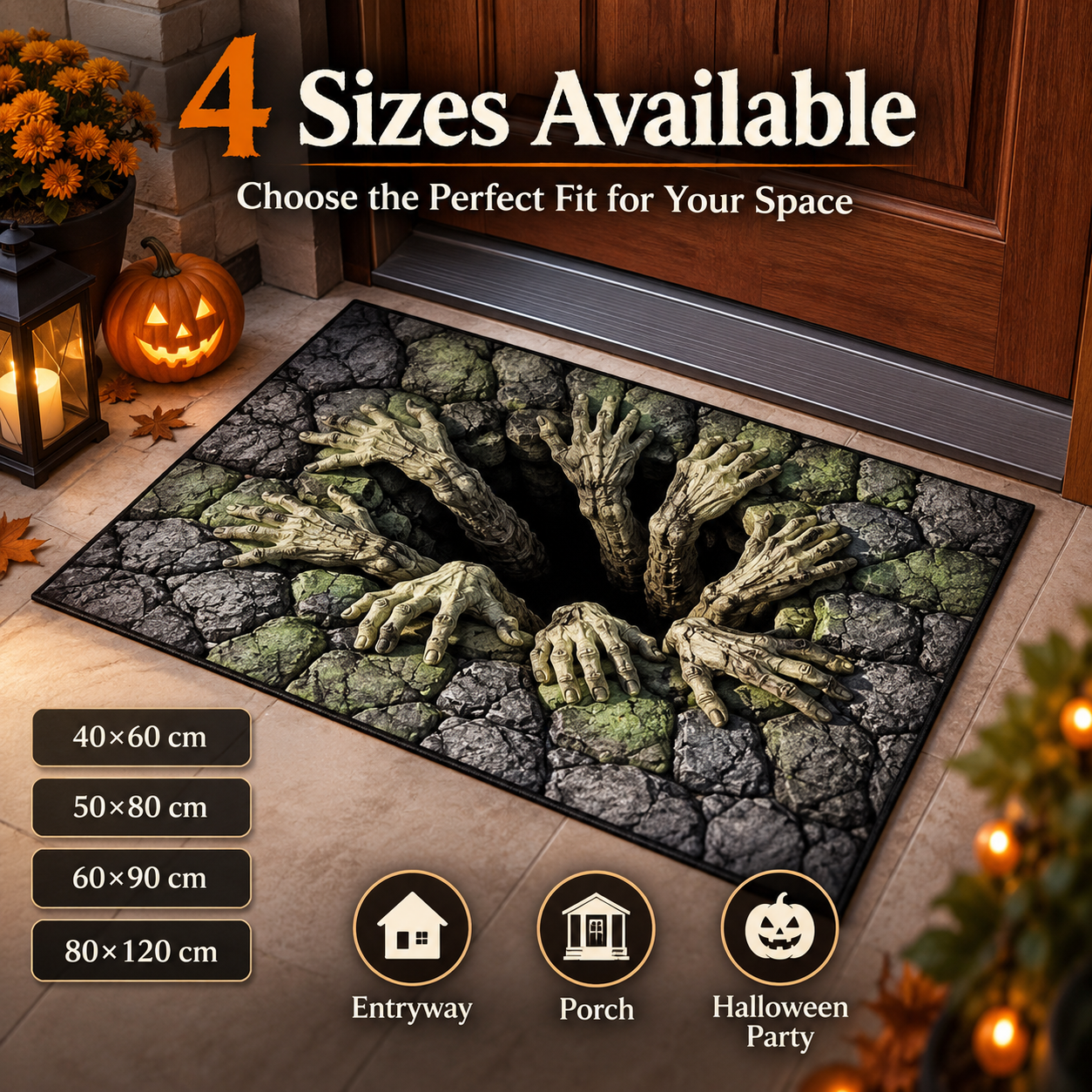 Halloween 3D Door Mat Four Size Options
