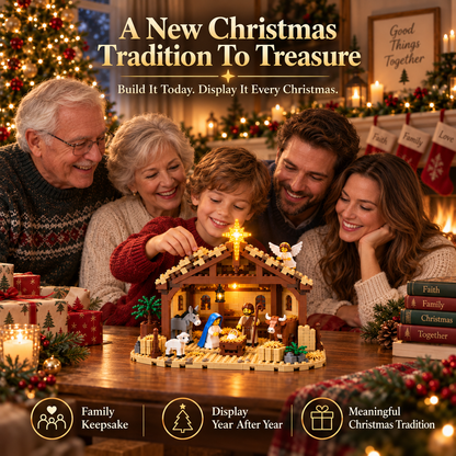 🔥 Last Day 50% OFF – Christmas Nativity Building Block Set – Create the Holy Night Scene