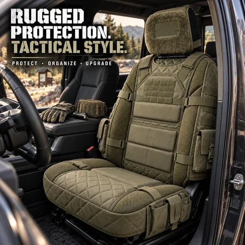 🎁Last day 49% off –🚙Heavy-Duty Tactical Truck Seat Cover, Built-In Storage, Full Seat Protection & Daily Comfort 💥