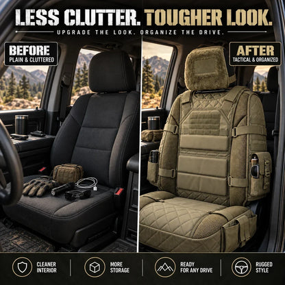 🎁Last day 49% off –🚙Heavy-Duty Tactical Truck Seat Cover, Built-In Storage, Full Seat Protection & Daily Comfort 💥
