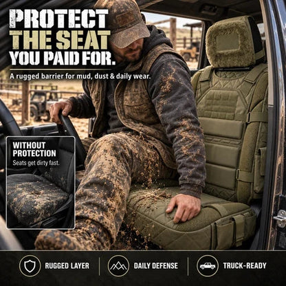🎁Last day 49% off –🚙Heavy-Duty Tactical Truck Seat Cover, Built-In Storage, Full Seat Protection & Daily Comfort 💥
