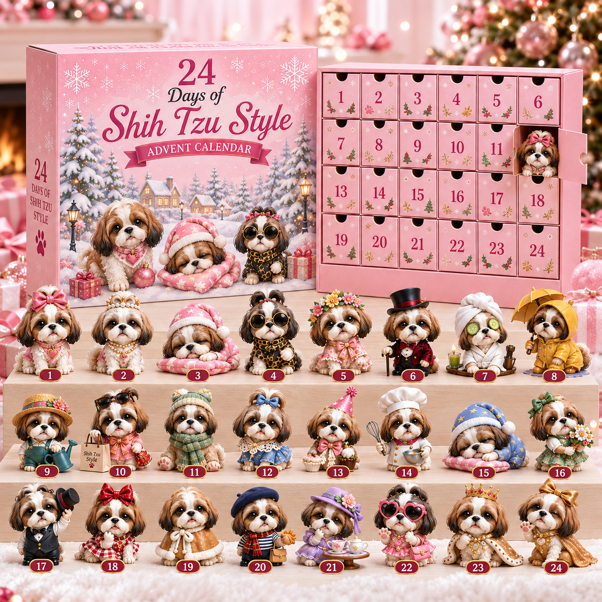 🎄 50% OFF! 24 Days of Shih Tzu Magic – A Cute Surprise Every Day 🐶✨