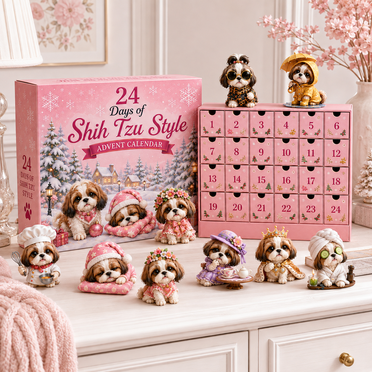 🎄 50% OFF! 24 Days of Shih Tzu Magic – A Cute Surprise Every Day 🐶✨