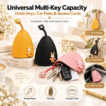 🐰 3PCS Cute Pull-Out Key Cases – Soft Protective Key Pouch Set