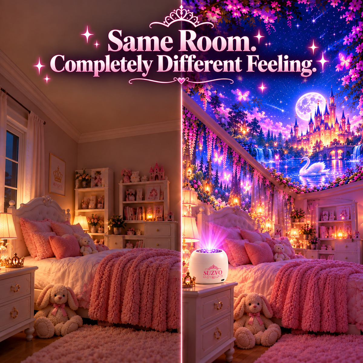 🏰 Fairytale Room Projector for Kids – Castles, Fairies & Magical Bedtime Scenes