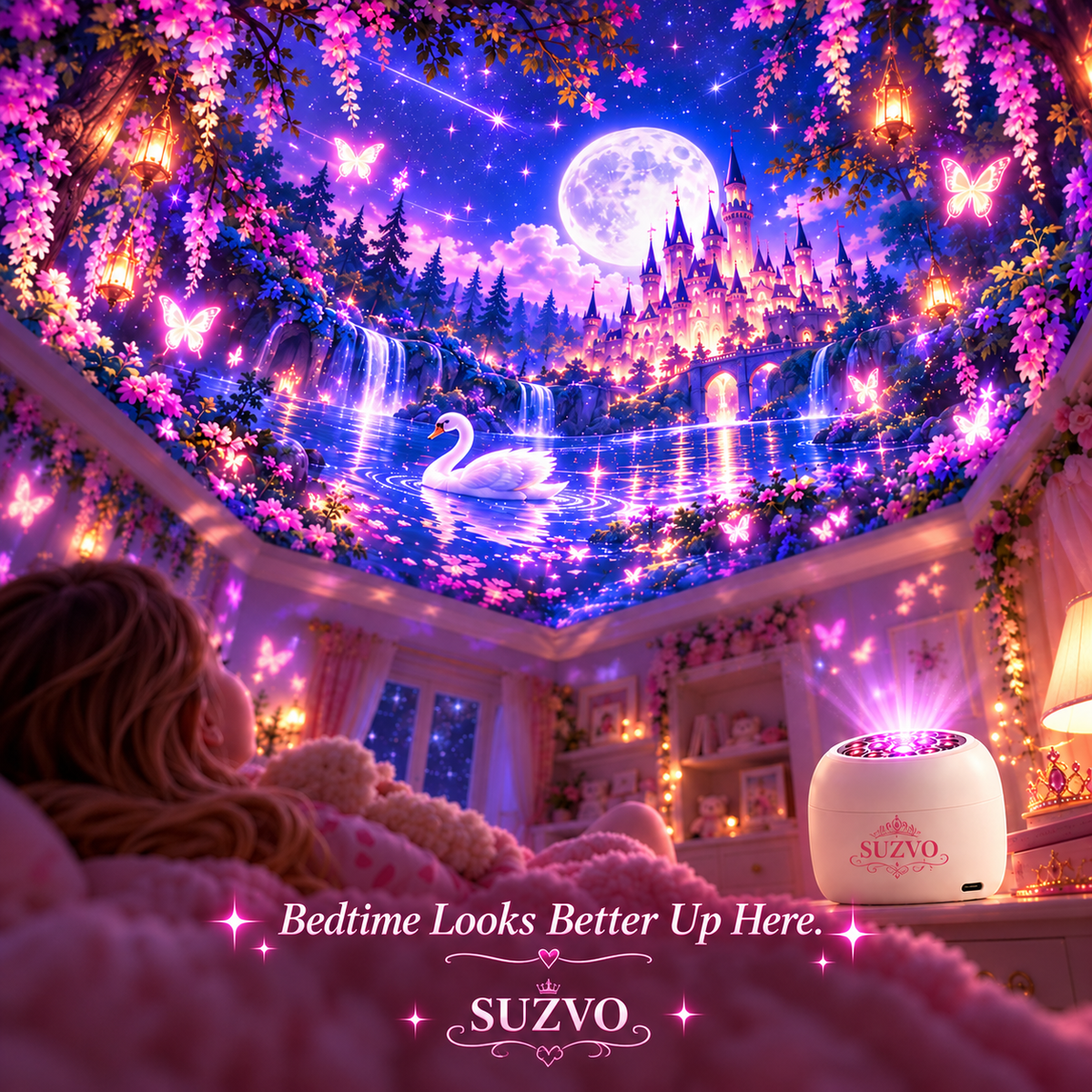 🏰 Fairytale Room Projector for Kids – Castles, Fairies & Magical Bedtime Scenes