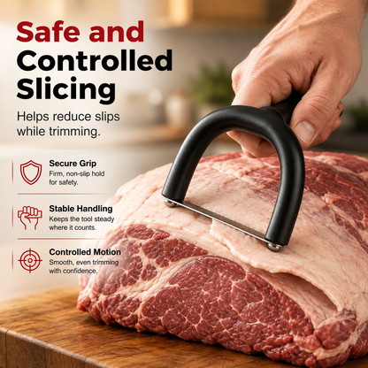 🥩 Handheld Fat Trimmer for Beef & Pork BBQ Prep