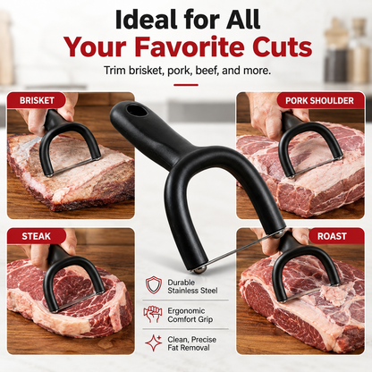 🥩 Handheld Fat Trimmer for Beef & Pork BBQ Prep