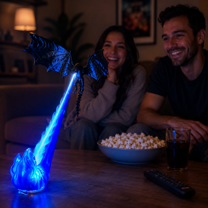 🐉 Dragon Bookshelf Lamp – Fire-Breathing LED Night Light, 3D Fantasy Shelf Decor