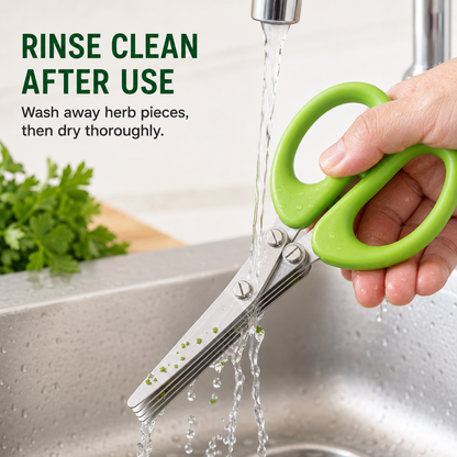 ✂️Stainless Steel 5 Blades Scallion Cutter Scissors✨
