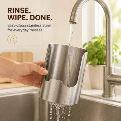 🥄 Stainless Steel Utensil Holder ✨ – Rust-Resistant Countertop Organizer for Spoons, Spatulas & Cooking Tools ✨🔪