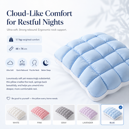 🌠💤Cloud-Like Weighted Comfort Pillow – Soft Neck Support