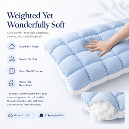 🌠💤Cloud-Like Weighted Comfort Pillow – Soft Neck Support