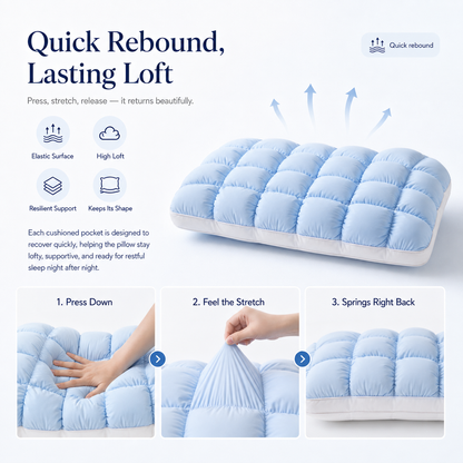 🌠💤Cloud-Like Weighted Comfort Pillow – Soft Neck Support