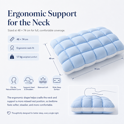 🌠💤Cloud-Like Weighted Comfort Pillow – Soft Neck Support