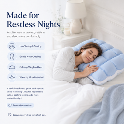 🌠💤Cloud-Like Weighted Comfort Pillow – Soft Neck Support