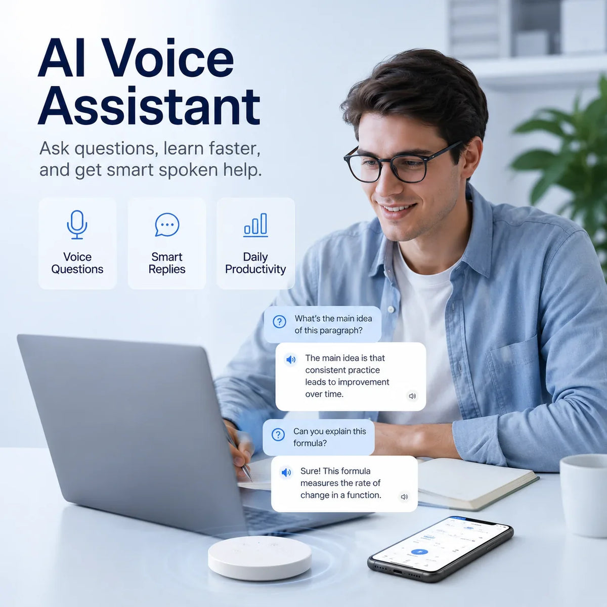 🔥LAST DAY 49% OFF🔥Handheld AI Translator Device – Real Time Voice Interpreter for Multi Language Conversations