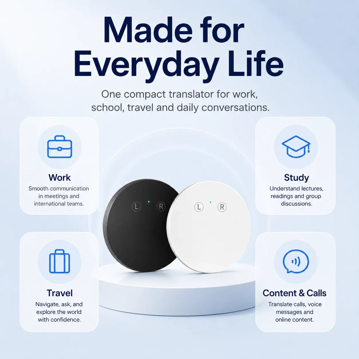 🔥LAST DAY 49% OFF🔥Handheld AI Translator Device – Real Time Voice Interpreter for Multi Language Conversations