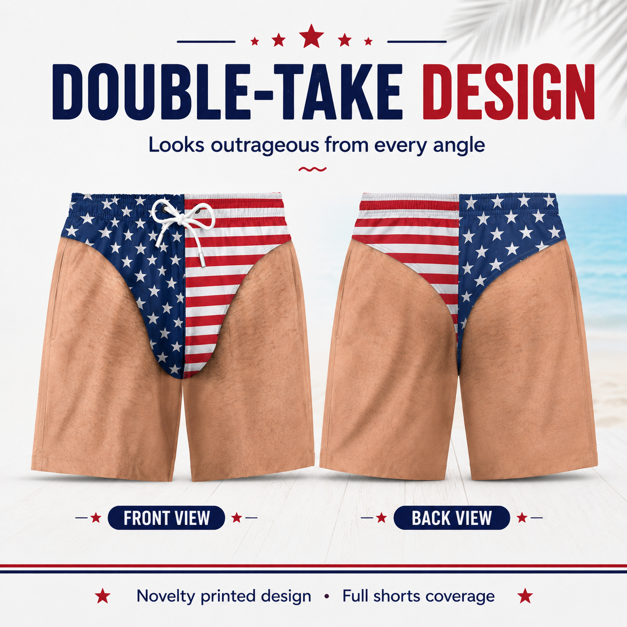 🔥Men’s Funny Gag Gift Beach Shorts
