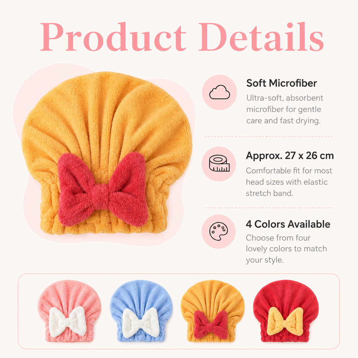 🎁Hot Sale 50％ OFF🔥Women's super absorbent and quick-drying hair drying cap