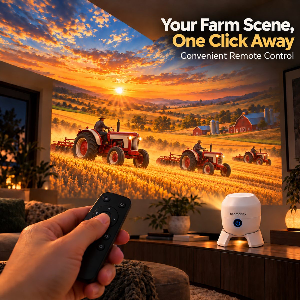 🚜 Tractor & Farm Scene Room Projector – Wall & Ceiling Décor for Tractor Lovers