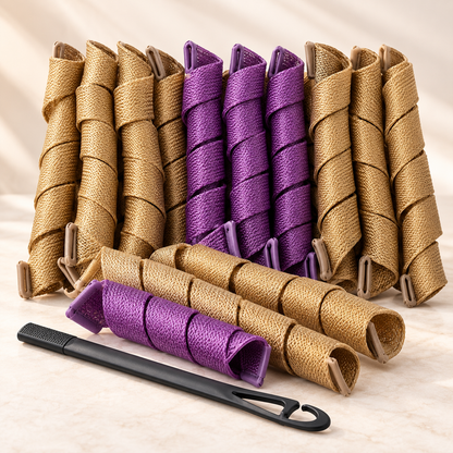 ✨ Heatless Spiral Hair Curlers – Beautiful, Bouncy Curls Without Heat