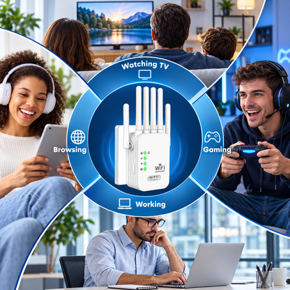 🛜Whole-Home WiFi Extender – Up to 9,800 Sq Ft Coverage with 6 External Antennas🔥