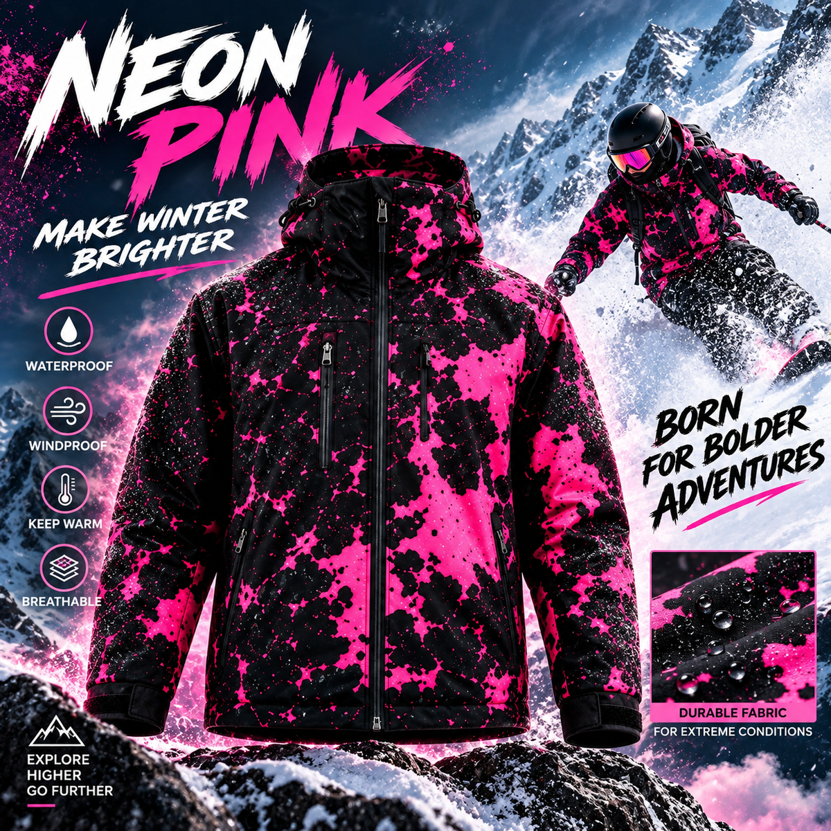 🔥Last Day 50% OFF❄️ Snow-Activated Jacket – Two Looks in One