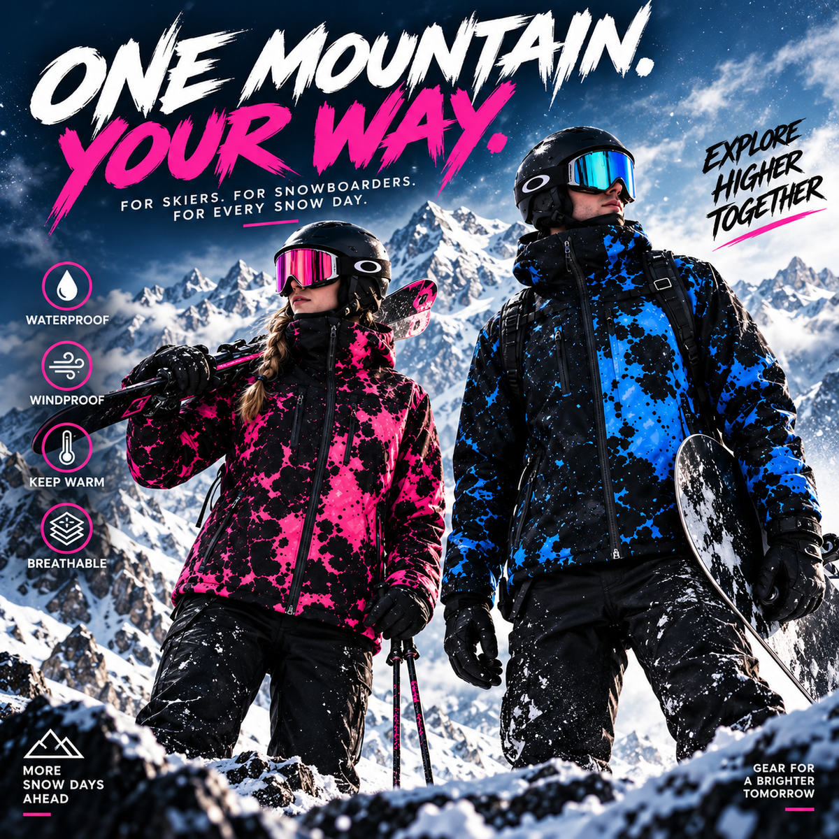🔥Last Day 50% OFF❄️ Snow-Activated Jacket – Two Looks in One