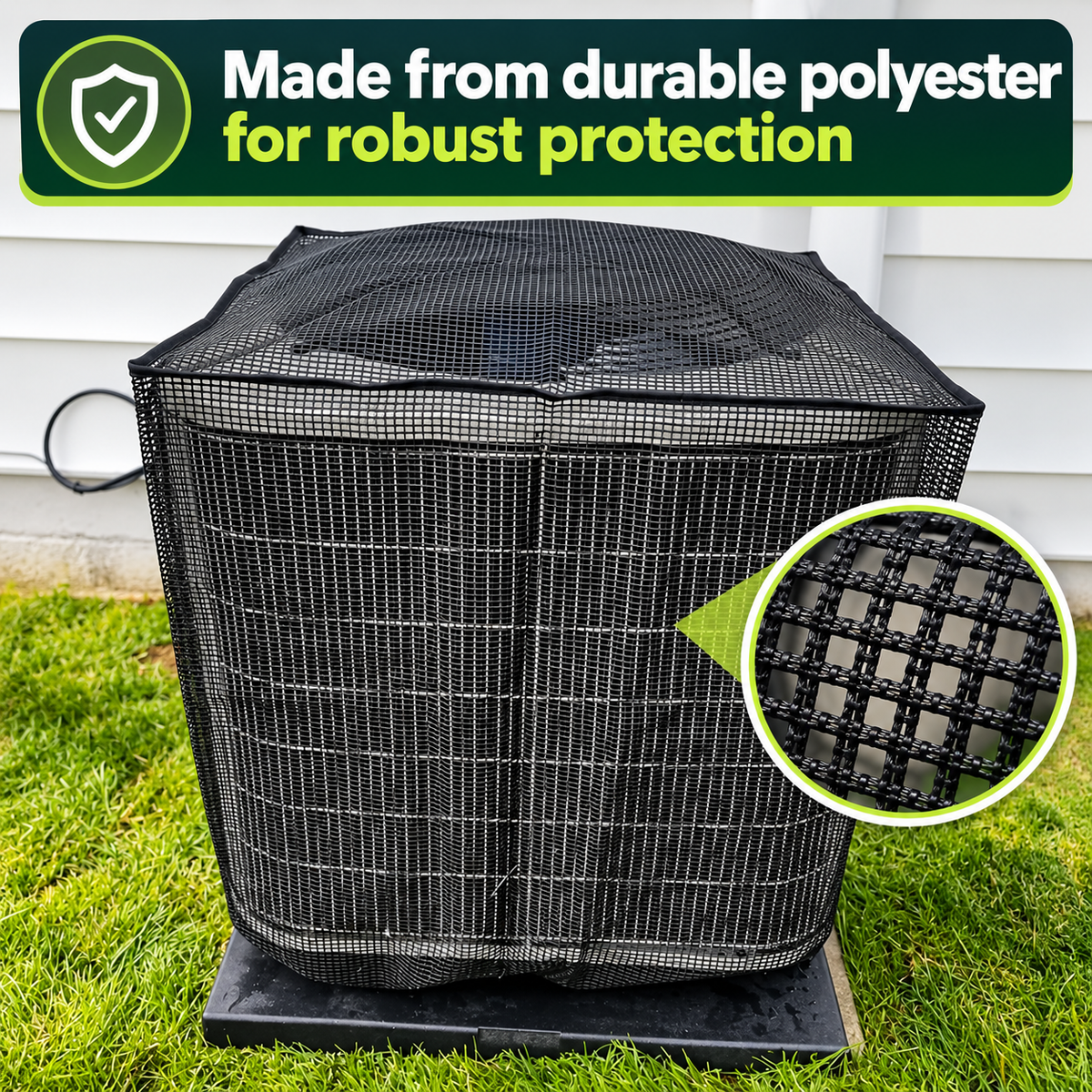 ❄️Heavy-Duty Full Mesh Outdoor Air Conditioner Cover – All-Season AC Protector