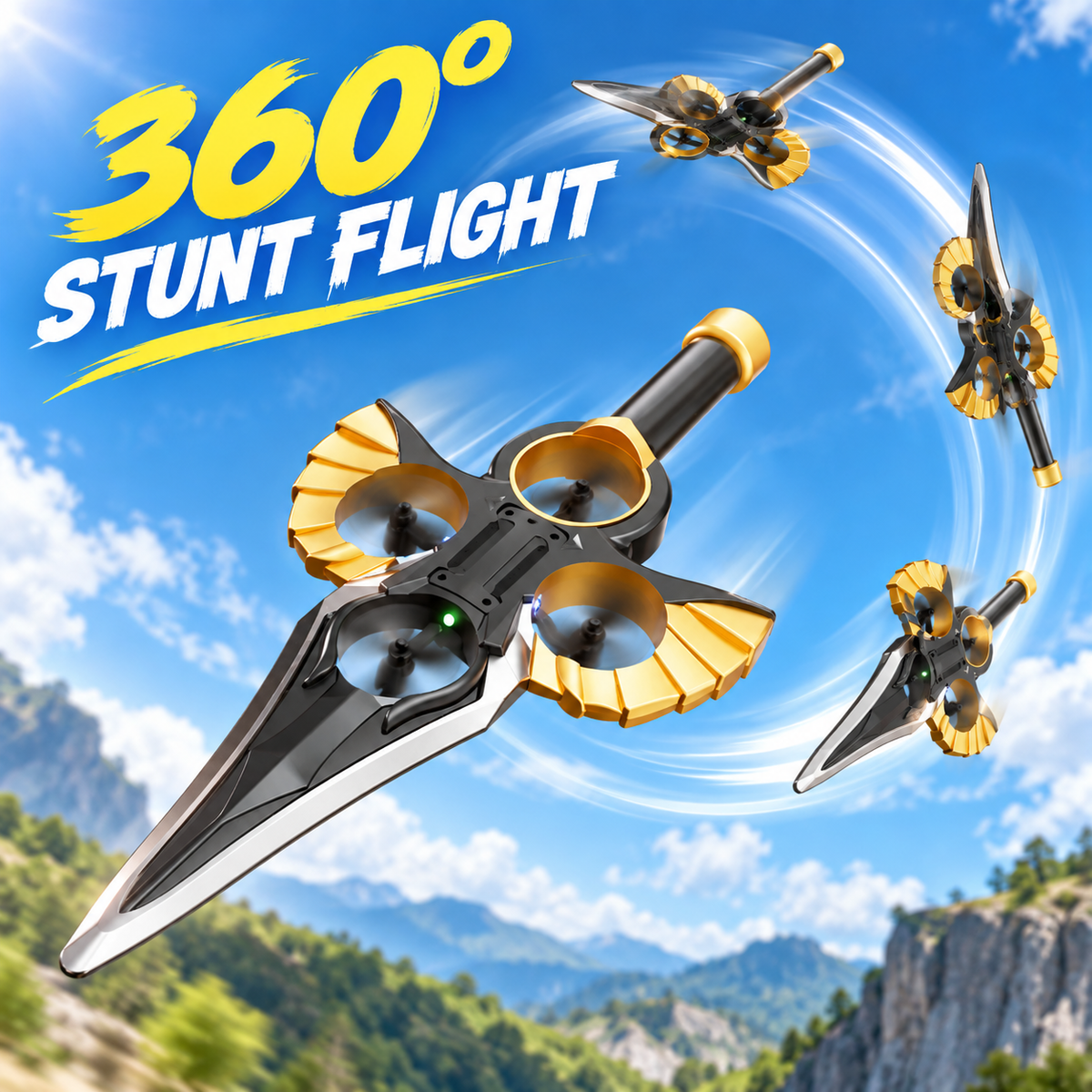 ⚔️ Gesture-Control Flying Sword toy| 360° Stunts & LED Night Flight ✨