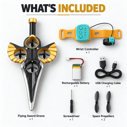 ⚔️ Gesture-Control Flying Sword toy| 360° Stunts & LED Night Flight ✨