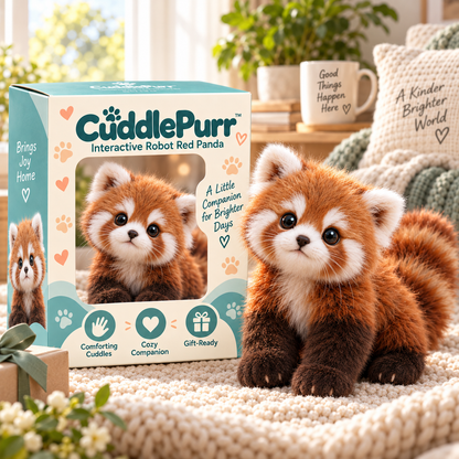 🐾❤️ CuddlePurr™ Red Panda – Interactive Plush Companion | A Little Friend, A Lot of Love🐾
