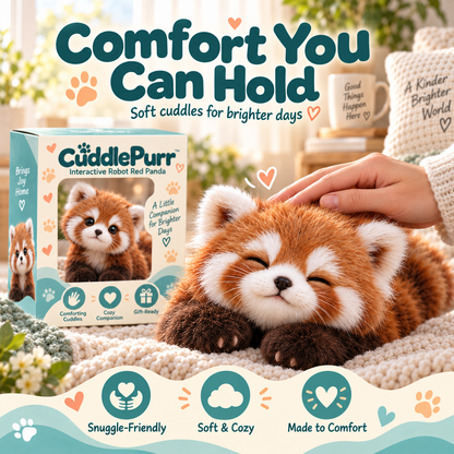 🐾❤️ CuddlePurr™ Red Panda – Interactive Plush Companion | A Little Friend, A Lot of Love🐾
