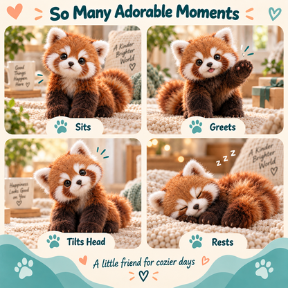🐾❤️ CuddlePurr™ Red Panda – Interactive Plush Companion | A Little Friend, A Lot of Love🐾