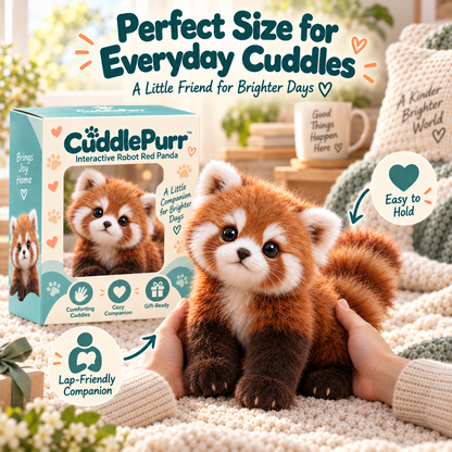 🐾❤️ CuddlePurr™ Red Panda – Interactive Plush Companion | A Little Friend, A Lot of Love🐾
