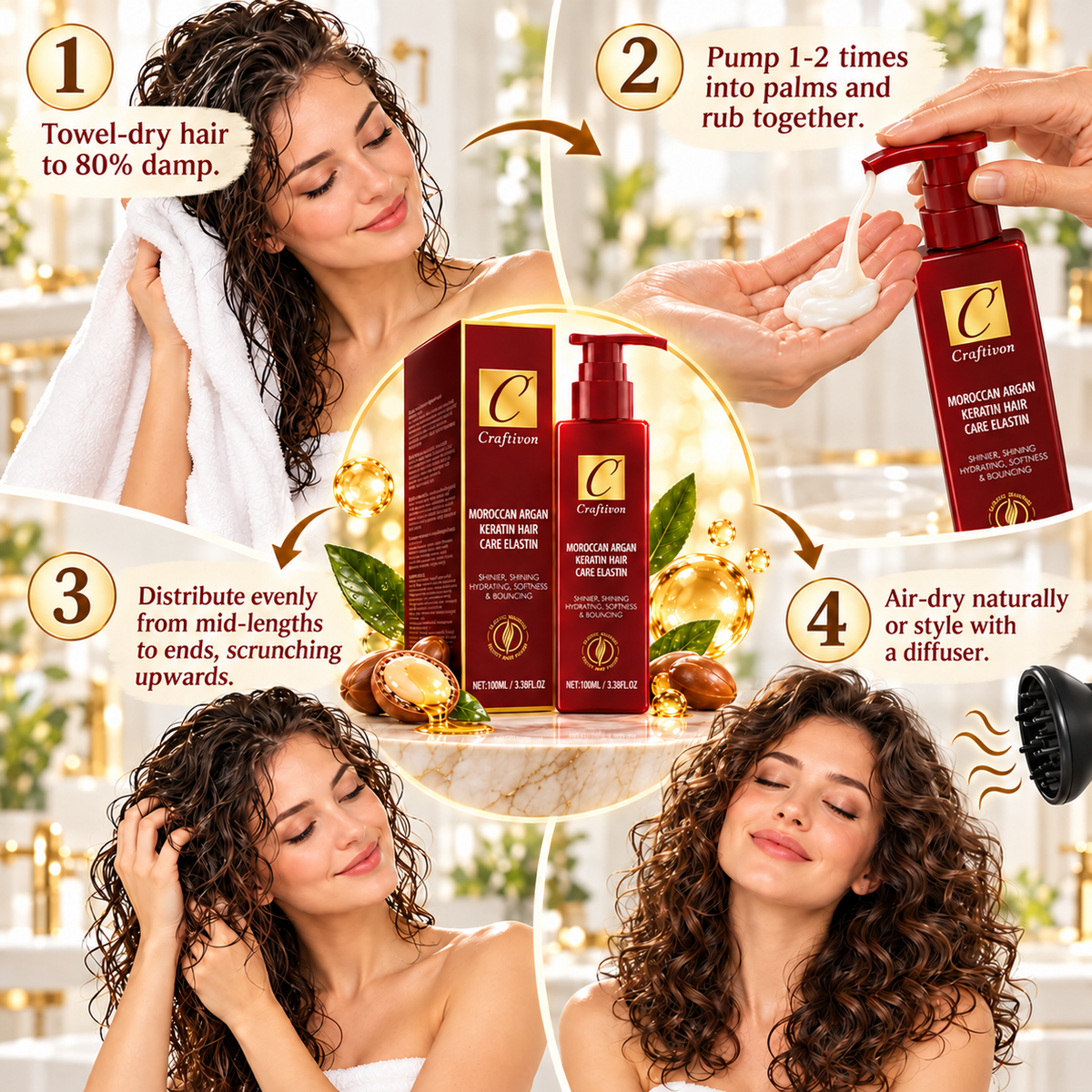 ✨ Curl Defining Cream – Soft, Frizz-Control Definition for Waves, Curls & Coils