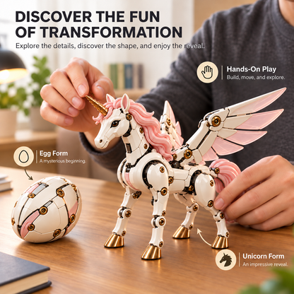 🪽Transforming Unicorn Egg – One Figure, Two Magical Forms