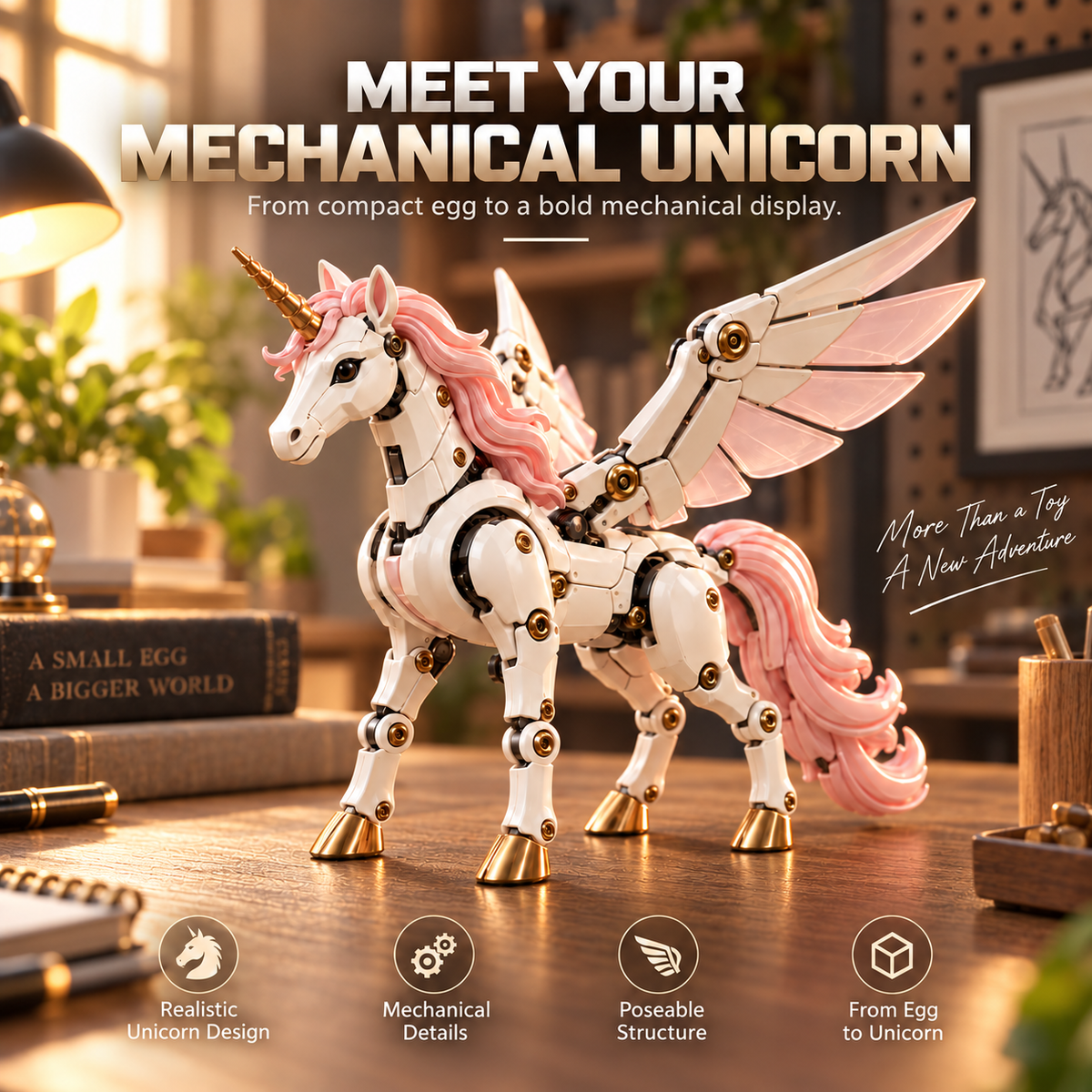 🪽Transforming Unicorn Egg – One Figure, Two Magical Forms