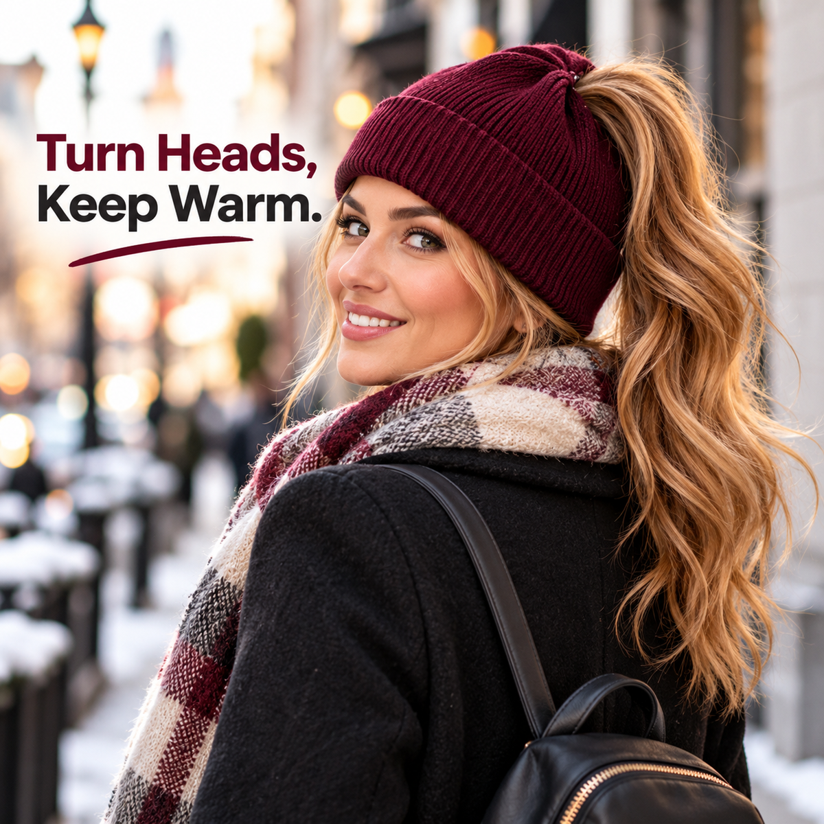 🔥2-in-1-ponytail-beanie-hat-hidden – Hidden Magnetic Closure, No-Zip Winter Knit Hat ❄️