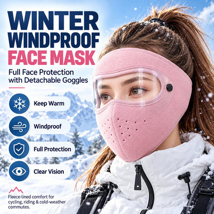 Winter Windproof Face Masks with Detachable Goggles