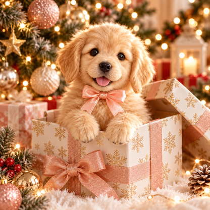 🎁Realistic Robotic Golden Retriever Puppy 🐕The Cutest Christmas Surprise