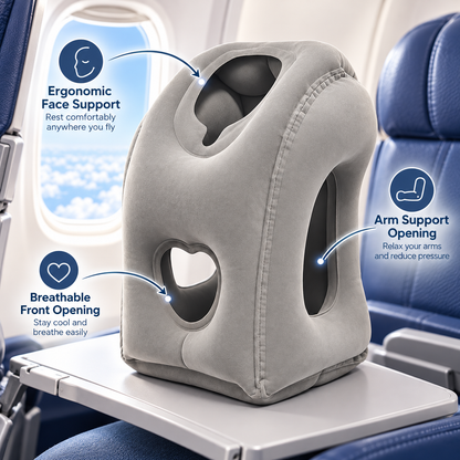 😴Inflatable Airplane Sleep Pillow – Sleep Better on Every Flight
