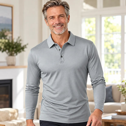 ✨Men's Premium Stretch Long Sleeve Polo Shirt
