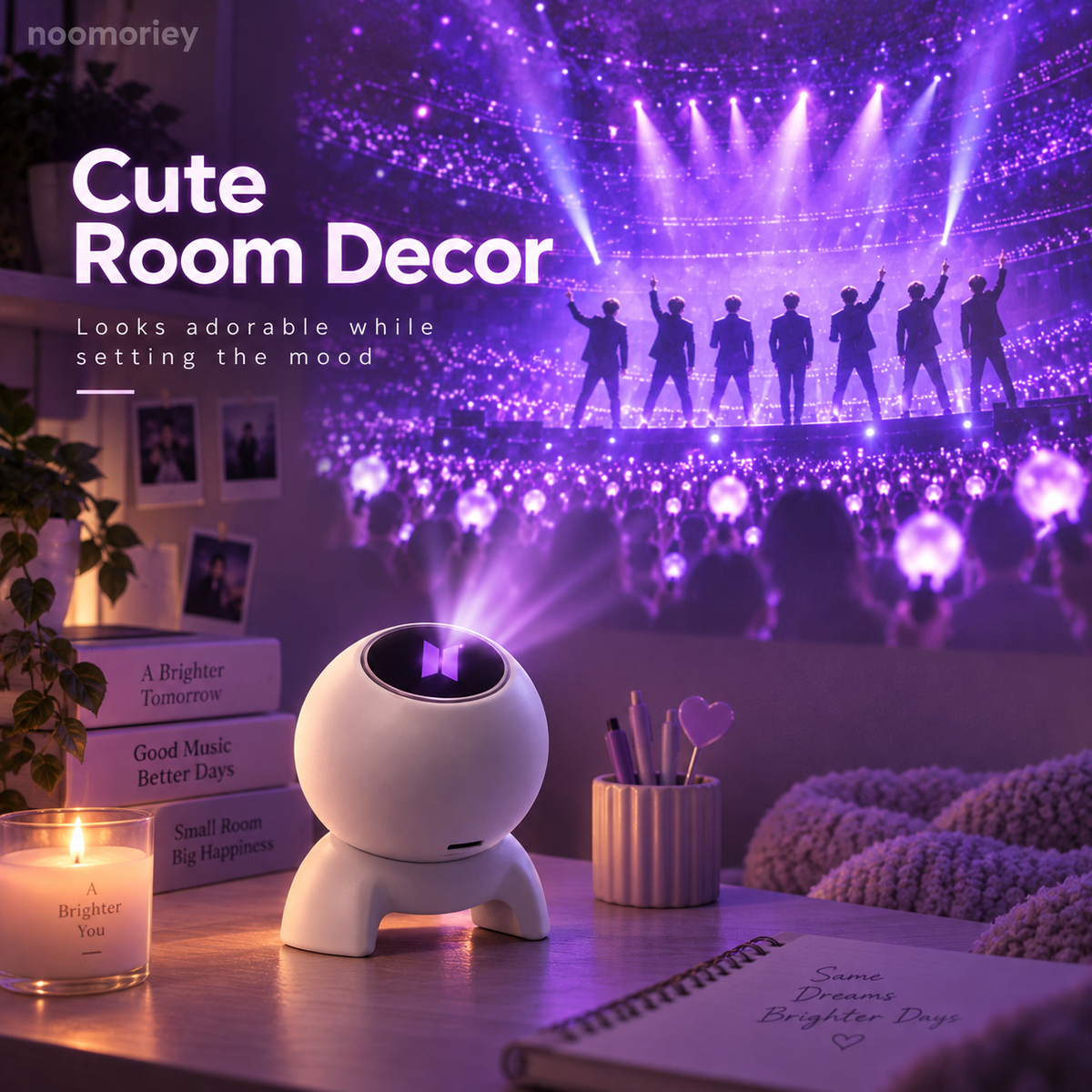 💜 Galaxy Concert Projector – Immersive Purple Starry Sky Light with Bluetooth Speaker & Remote Control